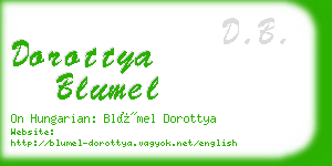 dorottya blumel business card